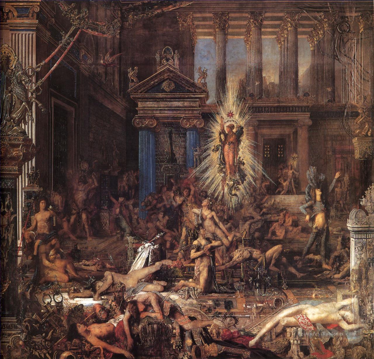 les prétendants Symbolisme mythologique biblique Gustave Moreau Peintures à l'huile